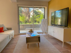 Appartement récent, plages à pied, 3 chambres, 95 M2, jardin et parking